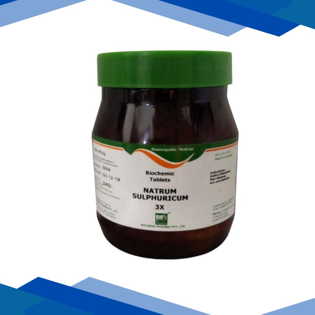 Bio-India’s Biochemic Tablet – Natrum Sulphuricum 3X 450 gm