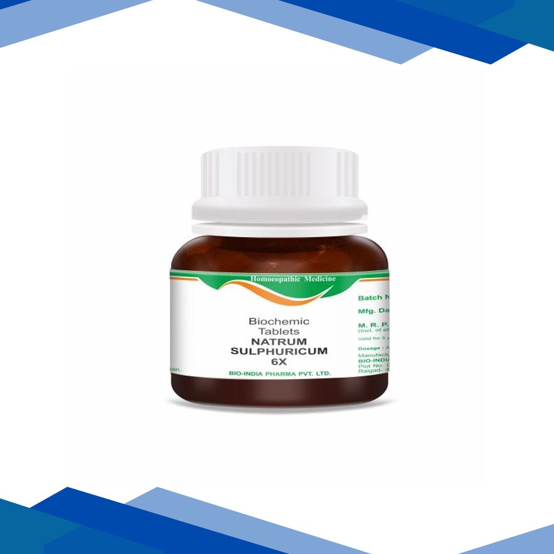 Bio-India’s Biochemic Tablet – Natrum Sulphuricum 6X 25 gm