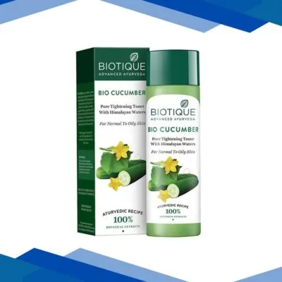 Biotique Bio Cucumber Pore Tightening Toner with Himalayan Waters – Normal to Oily Skin 120 ml