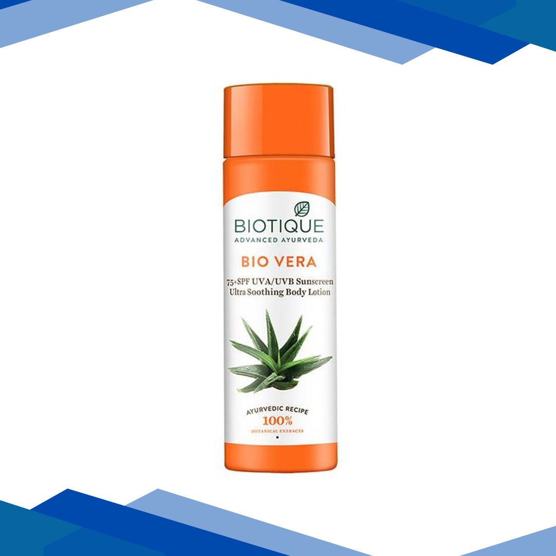 Biotique Sun Shield Aloe Vera 75+ SPF UVA/UVB PA+++ Sunscreen Ultra Protective Lotion 190 ml