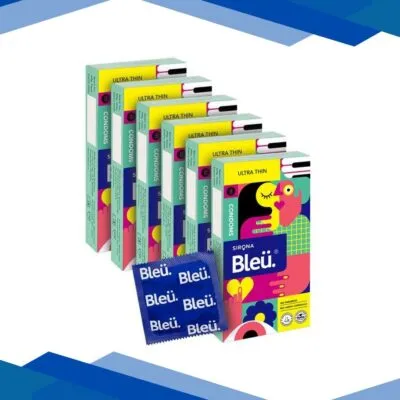 Bleu High Grade Natural Latex Ultra Thin Condoms (Pack of 6 X 8’s)
