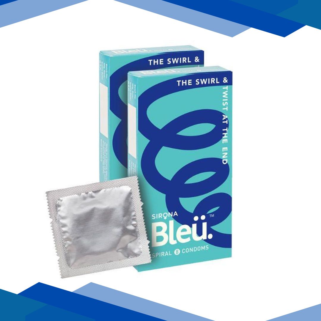 Bleu Spiral Condoms for Men (Pack of 2 x 8’s)