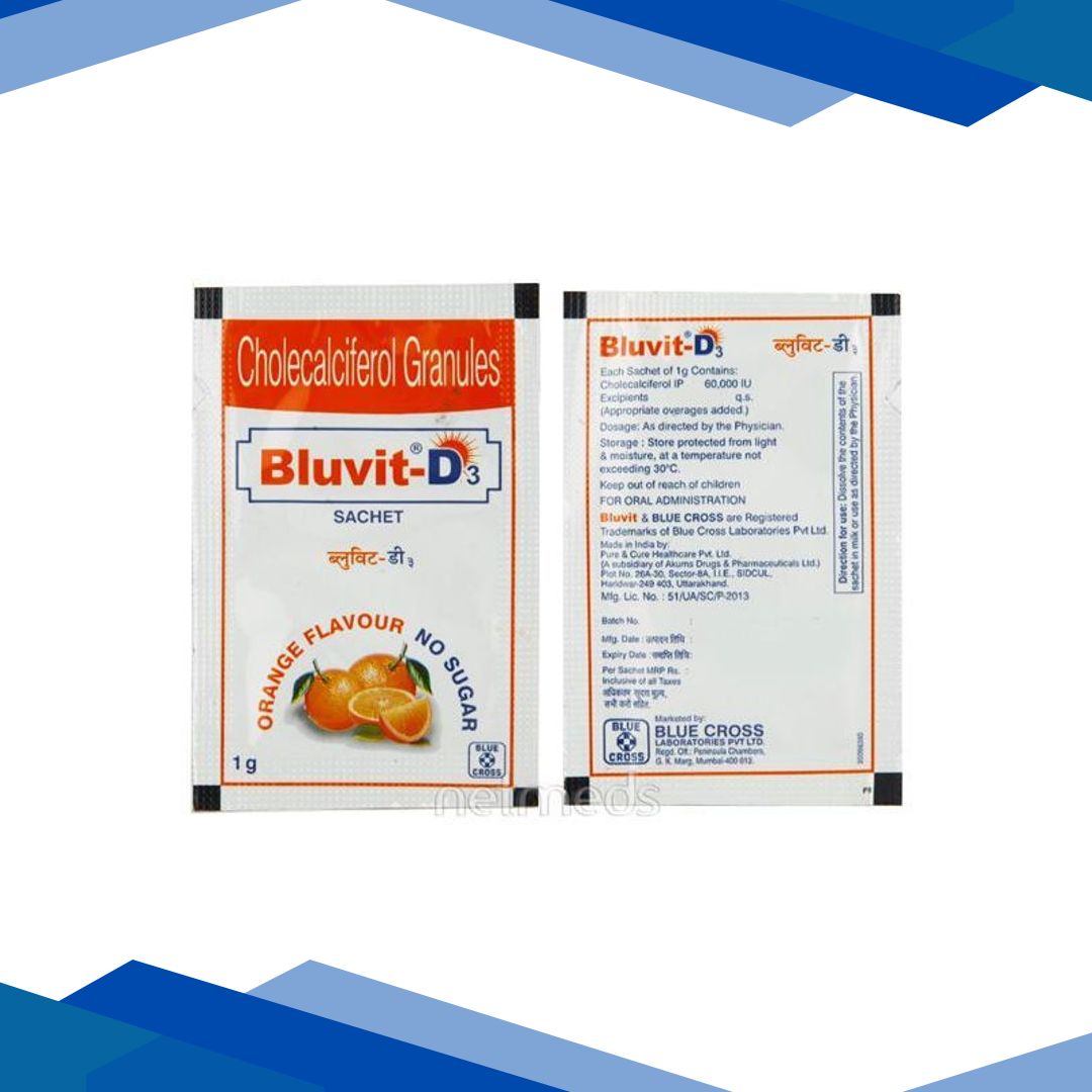 Bluvit D3 Orange Flavour No Sugar Granules 1gm