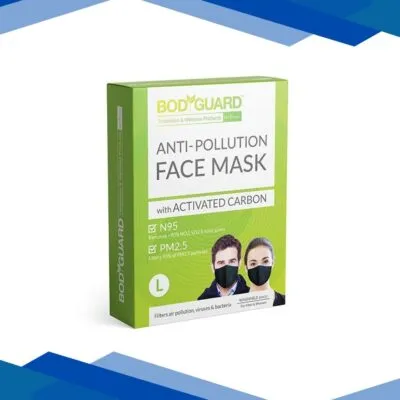 BodyGuard N95 + PM2.5 Anti Pollution Face Mask with Activated Carbon – Large