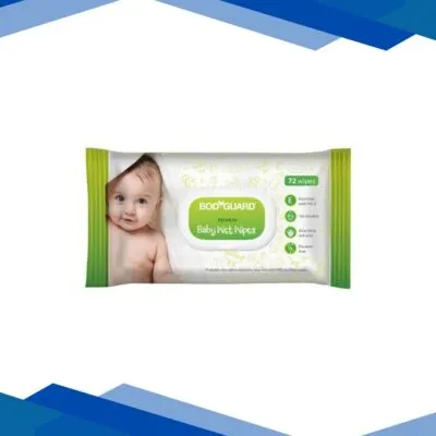 BodyGuard Premium Baby Wet Wipes with Aloe Vera Extract 72’s