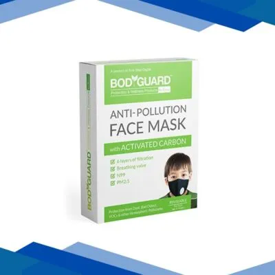 BodyGuard Reusable Anti Pollution Face Mask with Activated Carbon for Kids – Small