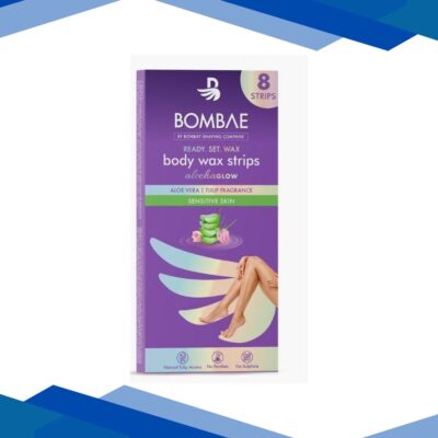 Bombae Body Wax Strips 8’s – Aloe Vera + Post Wax Finish Wipes 2’s