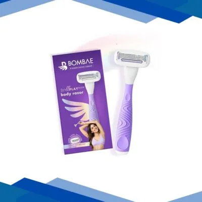 Bombae Rollplay Glow Hair Removal Razor with Roller for Women, Active formula Band with Jojoba Oil and Aloe Vera 1’s