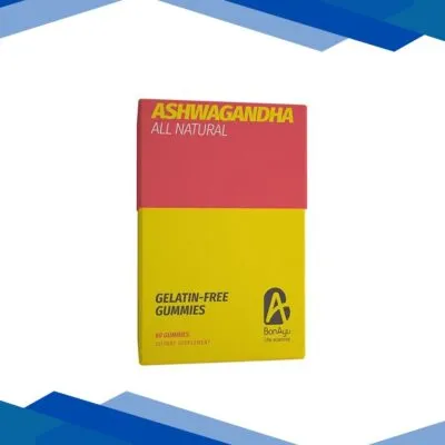 BonAyu All Natural Gelatin Free Gummies – Ashwagandha 60’s