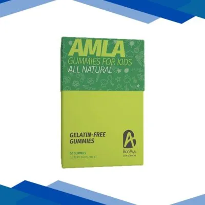 BonAyu All Natural Gelatin Free Gummies for Kids – Amla 60’s