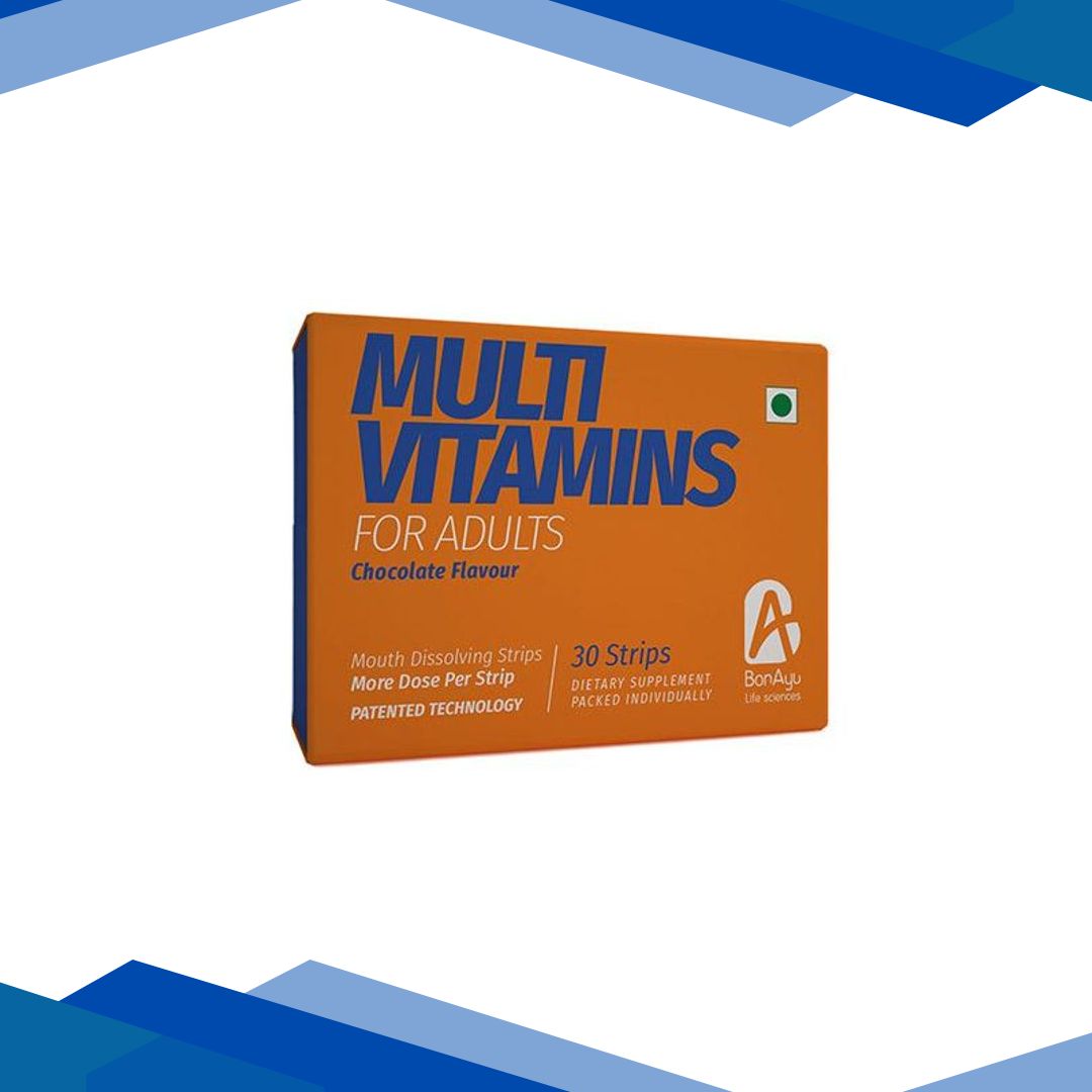 BonAyu Multivitamins Mouth Dissolving Strips for Adults – Chocolate 30’s