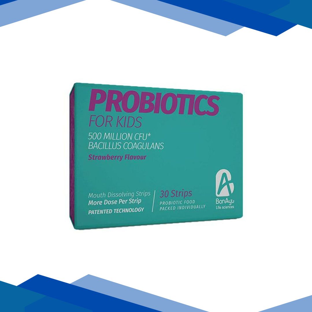 BonAyu Probiotics 500 Million CFU Mouth Dissolving Strips for Kids – Strawberry 30’s