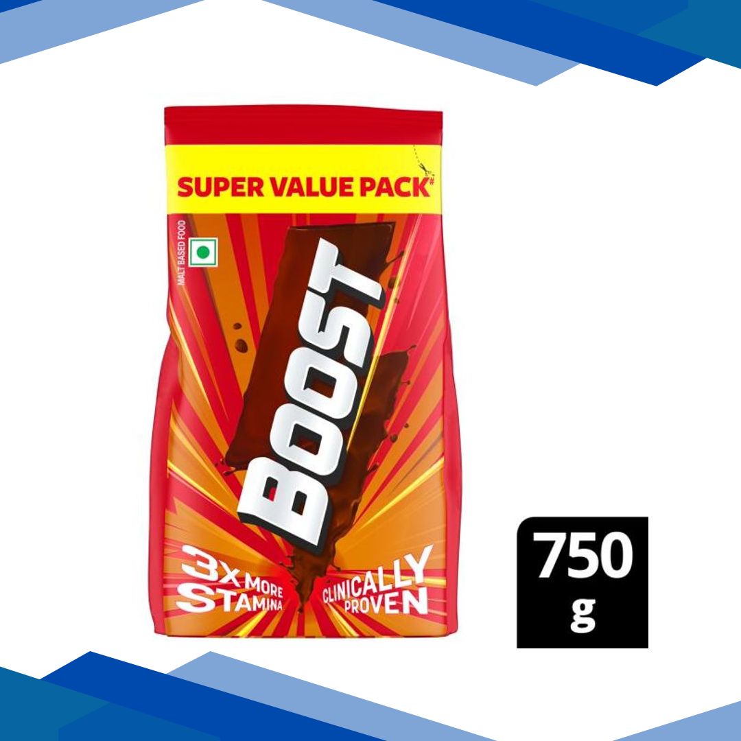 Boost 3X Stamina Powder 750 gm (Refill Pack)