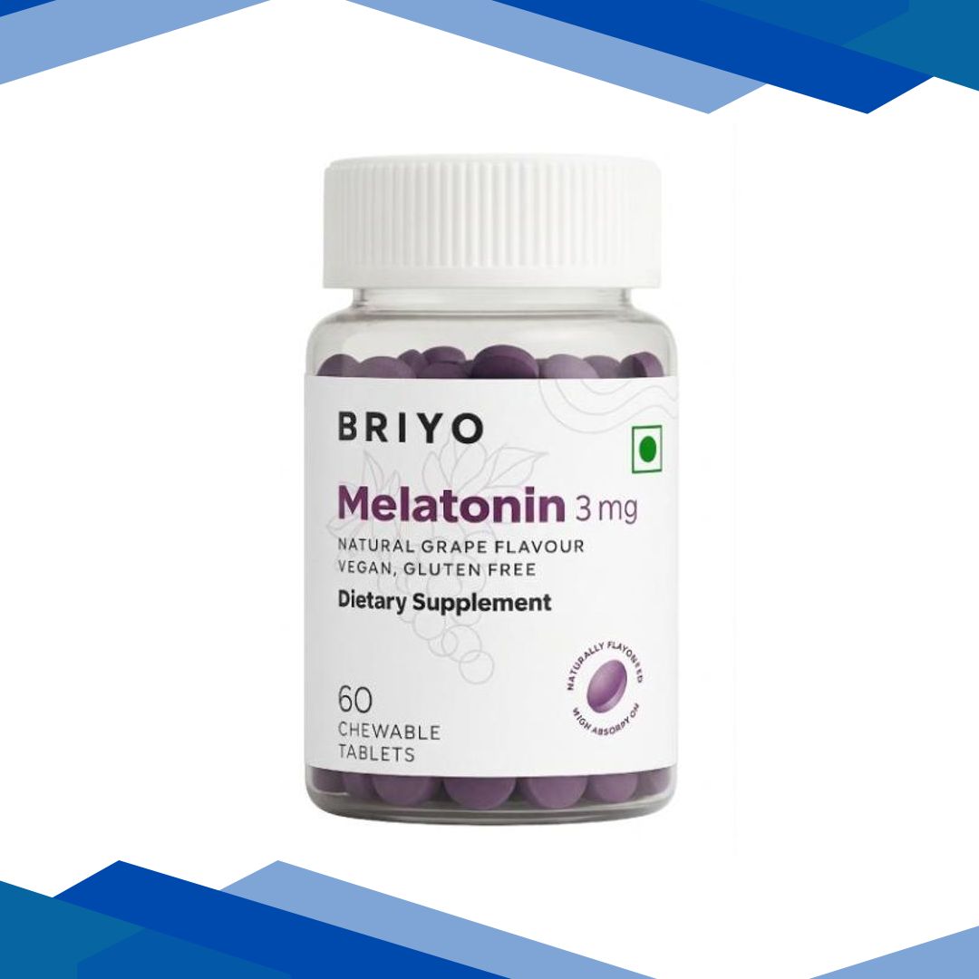Briyo Melatonin 3 mg Natural grape flavoured Chewable Tablets 60s