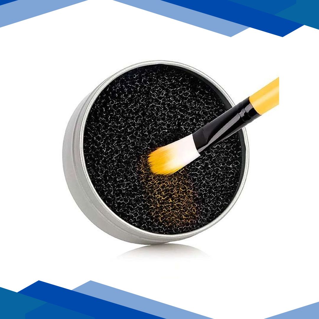 Bronson Professional Makeup Brush Cleaner Sponge Tin Quick cleaning with Powder Colour Removal 1’s