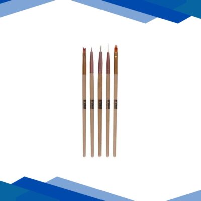 Bronson Professional Nail Art Brush and Gel Liner Brush Set 5’s