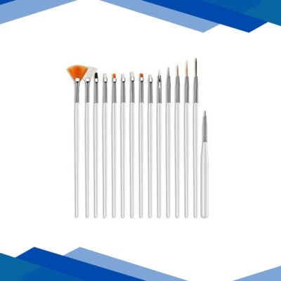 Bronson Professional Nail Art Kit Brush Set Acrylic Uv Polish Brushes Tool Kit 15’s