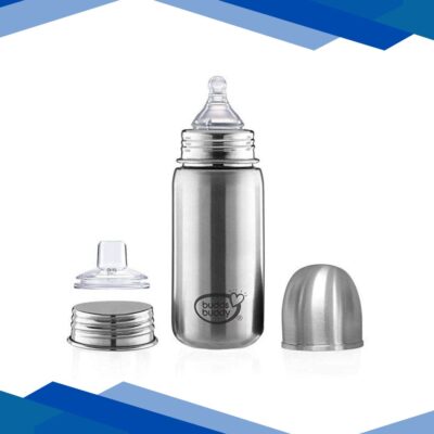 Buddsbuddy Premium Stainless Steel 3 in 1 Bottle 400 ml