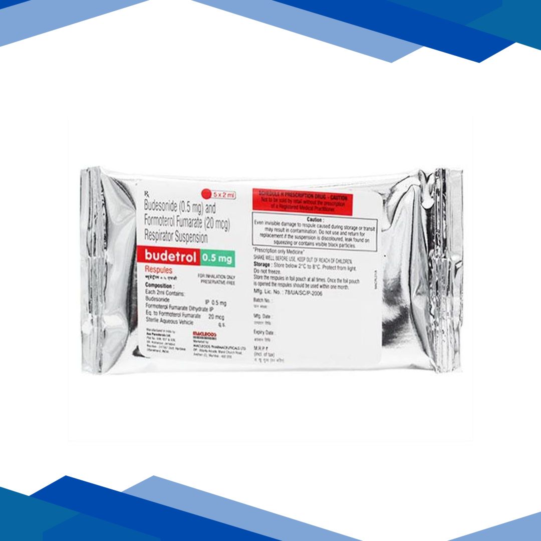 BUDETROL 0.5mg Respules 5X2ml