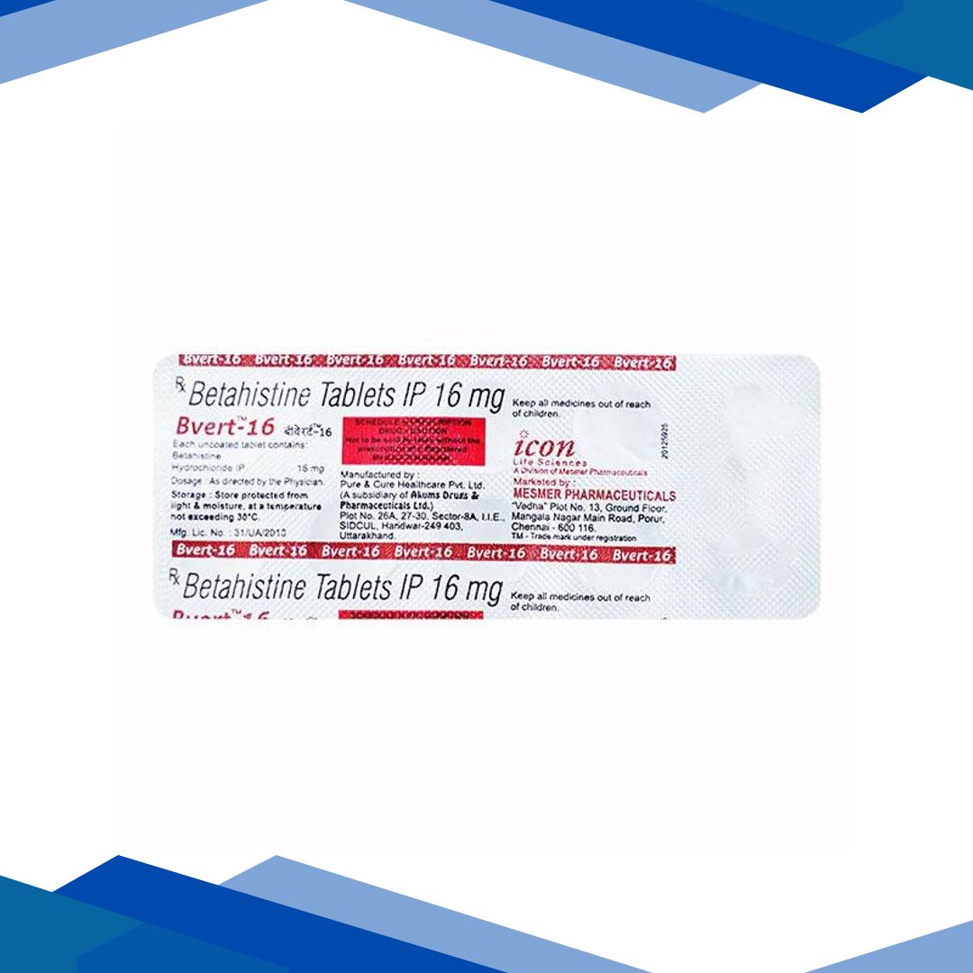 Bvert 16mg Tablet 10’S