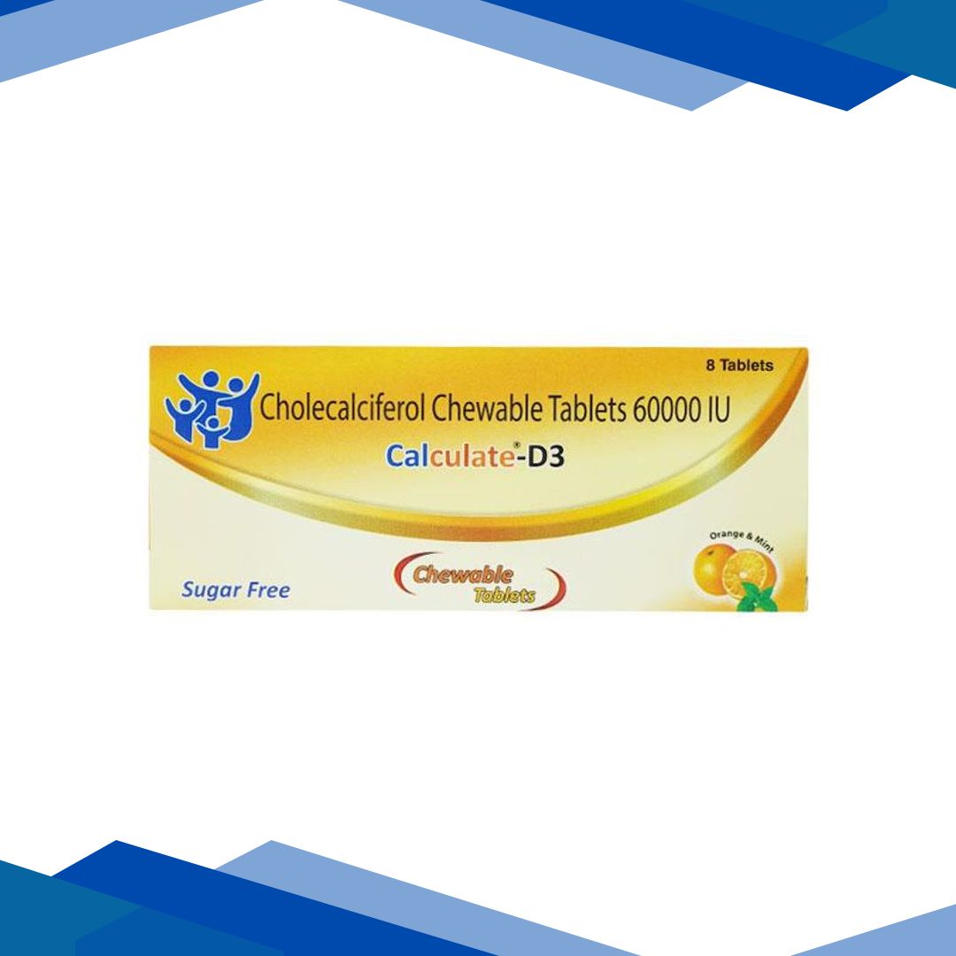 CALCULATE D3 ORANGE & MINT FLAVOUR SUGAR FREE Chewable Tablet 8’s