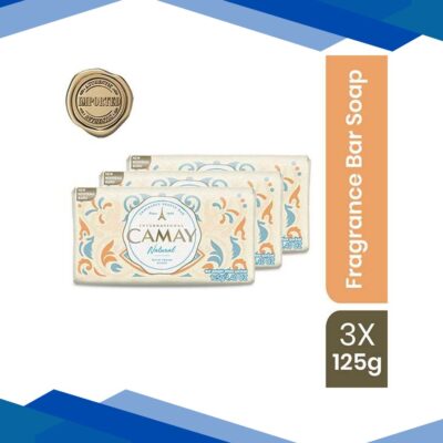Camay Natural Cedarwood & Bergamot Beauty Soap with Indulging French Fragrance 125g 3’s