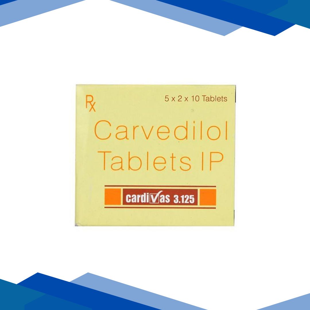 Cardivas 3.125mg Tablet 10’S