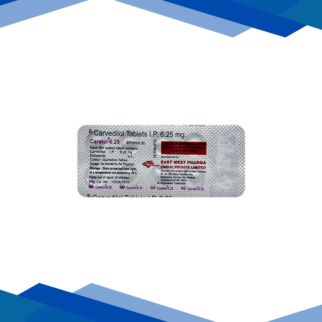 CARELOL 6.25MG TABLET 10’S