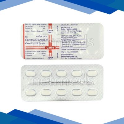 Carvil 3.125mg Tablet 10’S