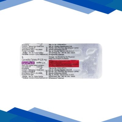 Carvil 6.25mg Tablet 10’S