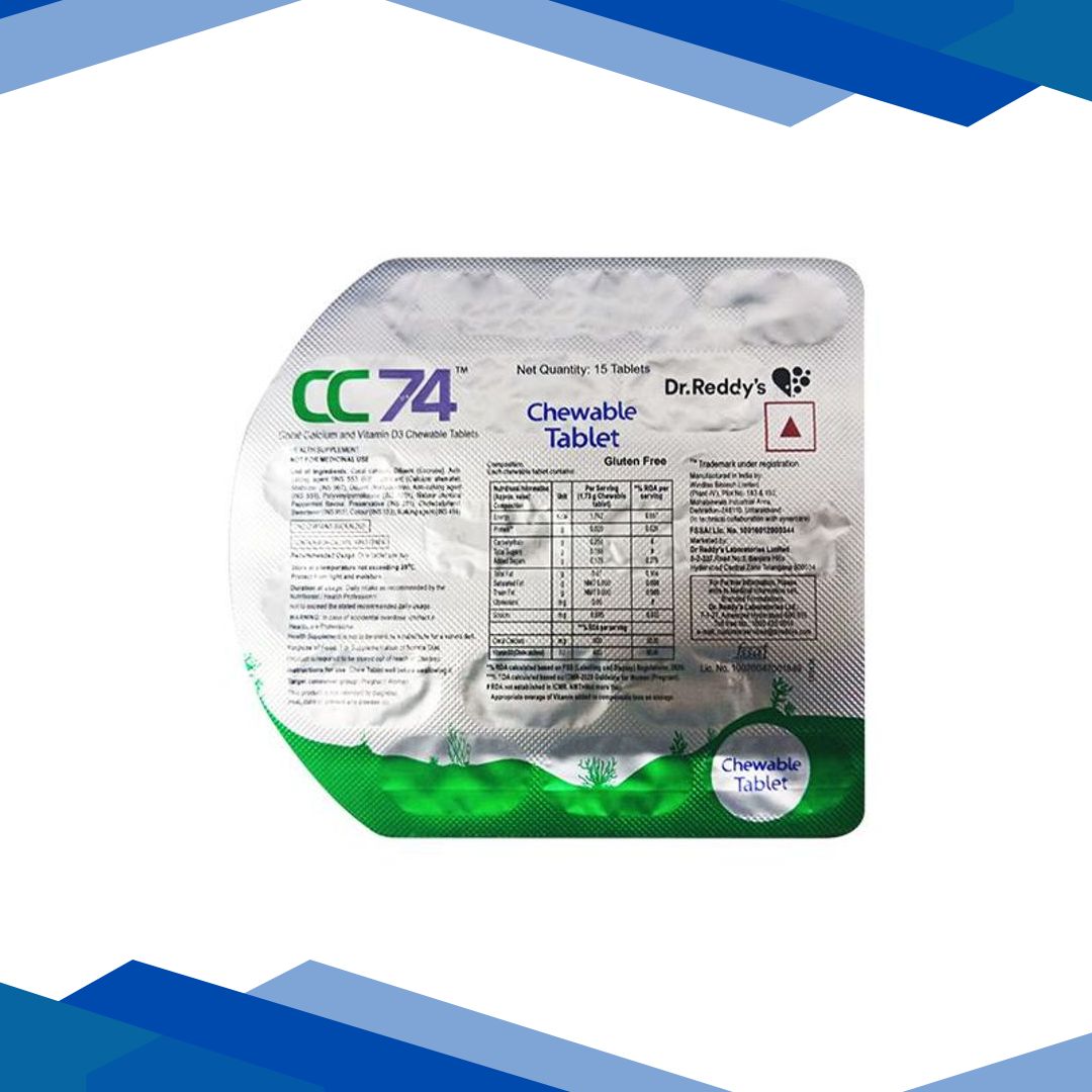 CC 74 Gluten Free Chewable Tablet 15’S