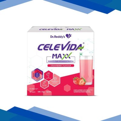 Celevida Maxx Nutritional Powder – Strawberry Flavour (Pack of 14 x 33 gm)