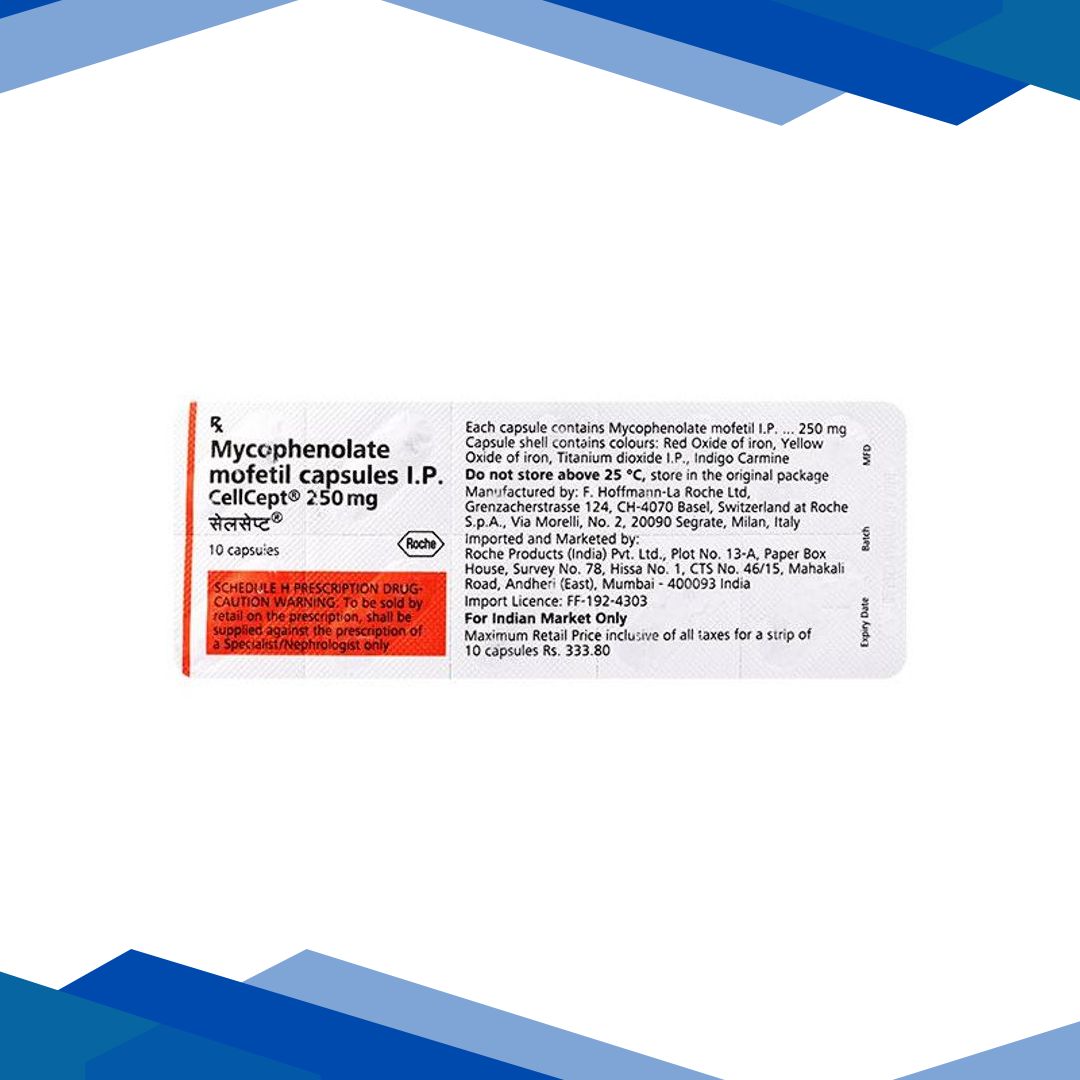 Cellcept 250mg Capsule 10’S