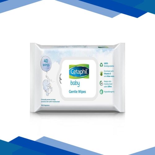 Cetaphil Baby Gentle Wipes – Aloevera & Vitamin E 40’s