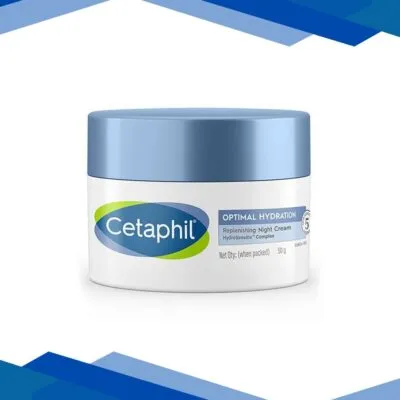 Cetaphil Optimal Hydration Replenishing Night Cream, Lightweight and Overnight Hydration 50 gm