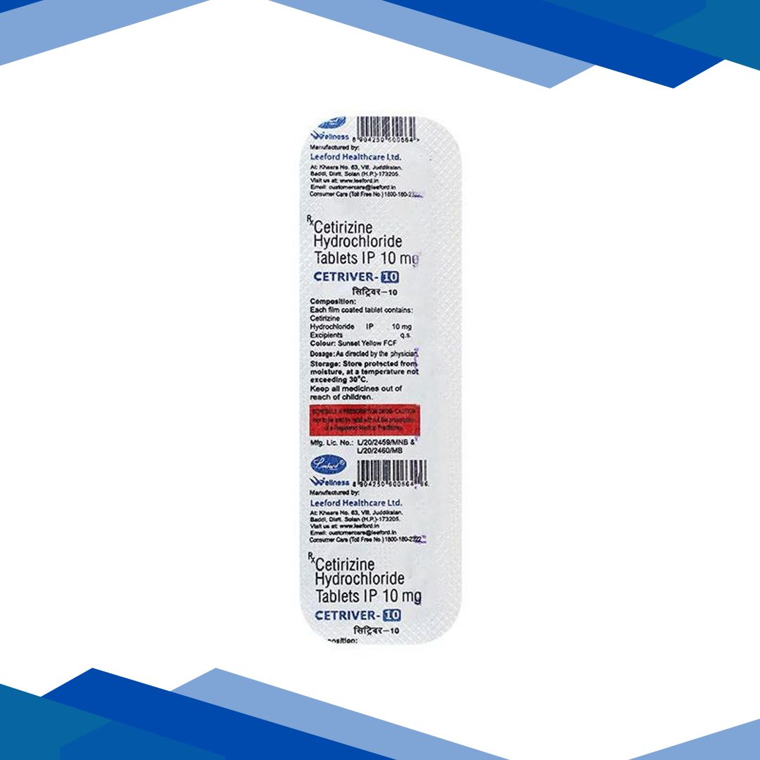 Cetriver 10mg Tablet 10’S