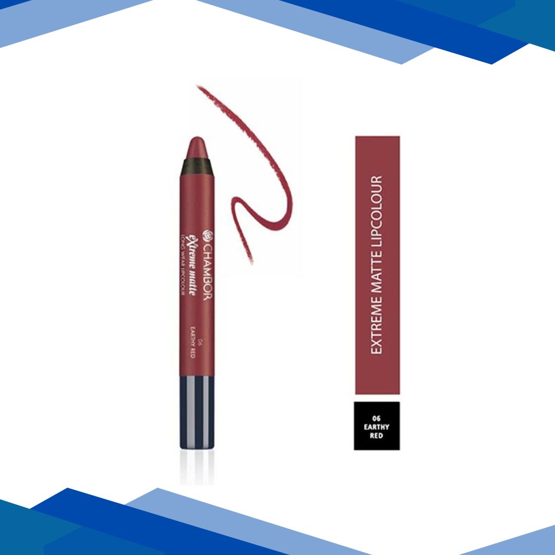 Chambor Extreme Matte Long Wear Lip Colour, Earthy Red No.06 2.8 gm