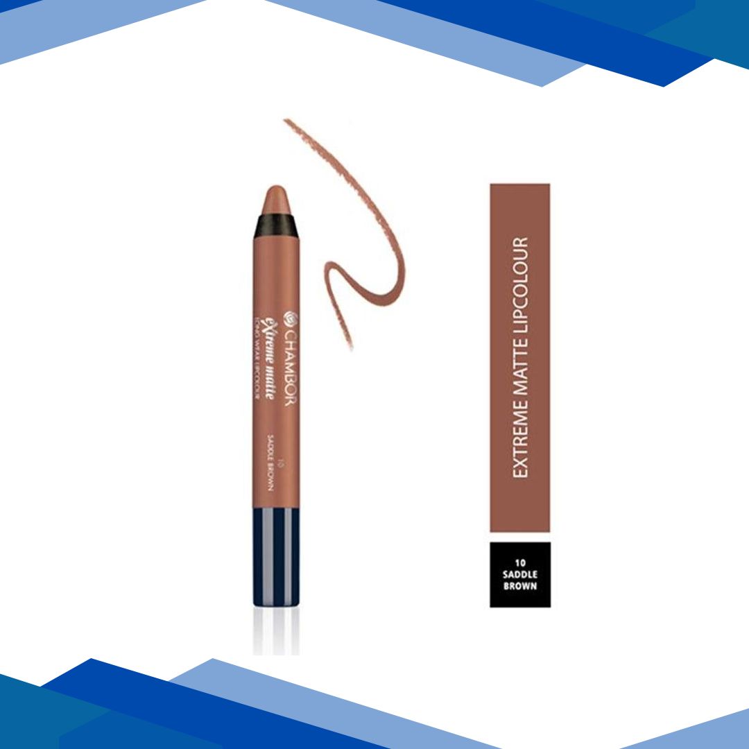 Chambor Extreme Matte Long Wear Lip Colour, Saddle Brown No.10 2.8 gm