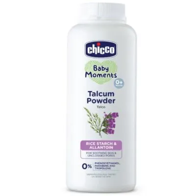 Chicco Baby Moments Talcum Powder (0+ Months) – Rice Starch & Allantoin 150 gm