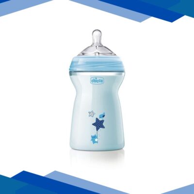 Chicco Natural Feeling Feeding Bottle – Blue 330 ml