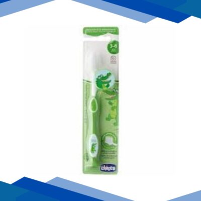 Chicco Tapered Bristles Toothbrush (Extra Soft) (3-8 Years) – Green 1’s