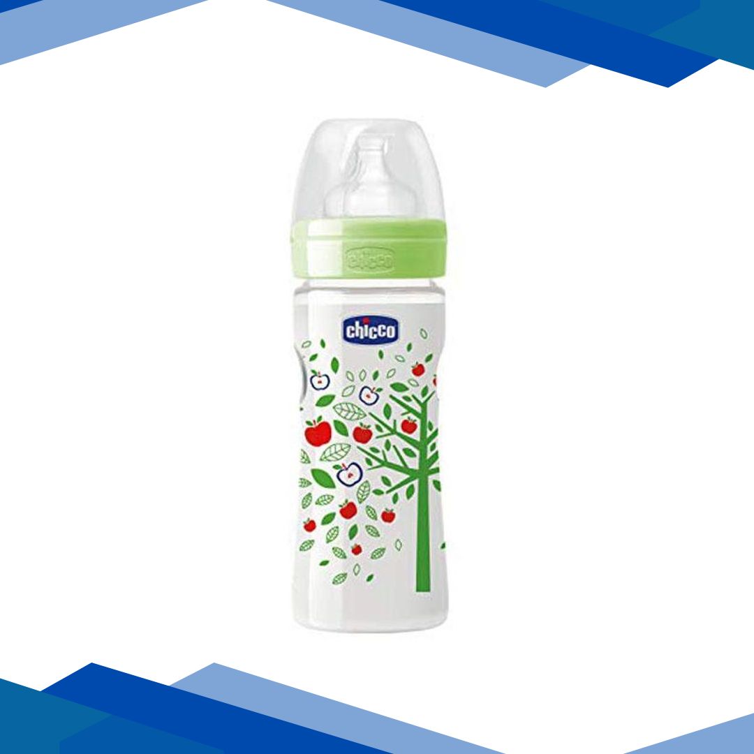 Chicco Wellbeing Feeding Bottle – Green 250 ml