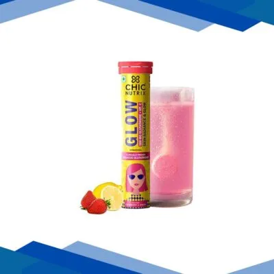 Chicnutrix Glow – Glutathione & Vitamin C For Skin Radiance – Strawberry & Lemon Flavour 20 Tablets 1’s