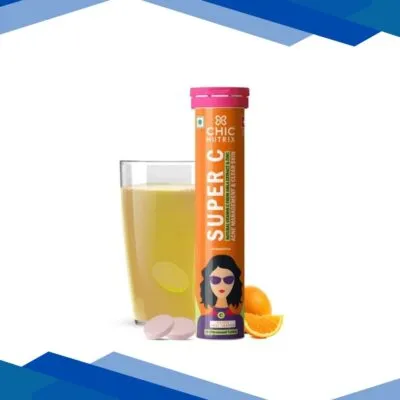 Chicnutrix Super C – Amla Extract and Zinc with Natural Vitamin C Effervescent Tablet – Orange Flavour 20’s