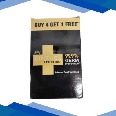 Cinthol Health Soap – Intense Deo Fragrance (Pack of 4 x 100gm + 100 g Free)