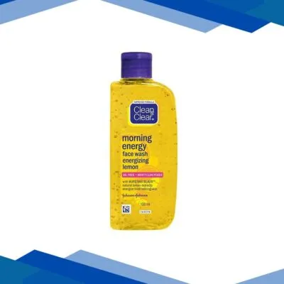 Clean & Clear Morning Energy with Vitamin E Removes Oil Face Wash – Lemon Fresh with Cooling Menthol 100ml