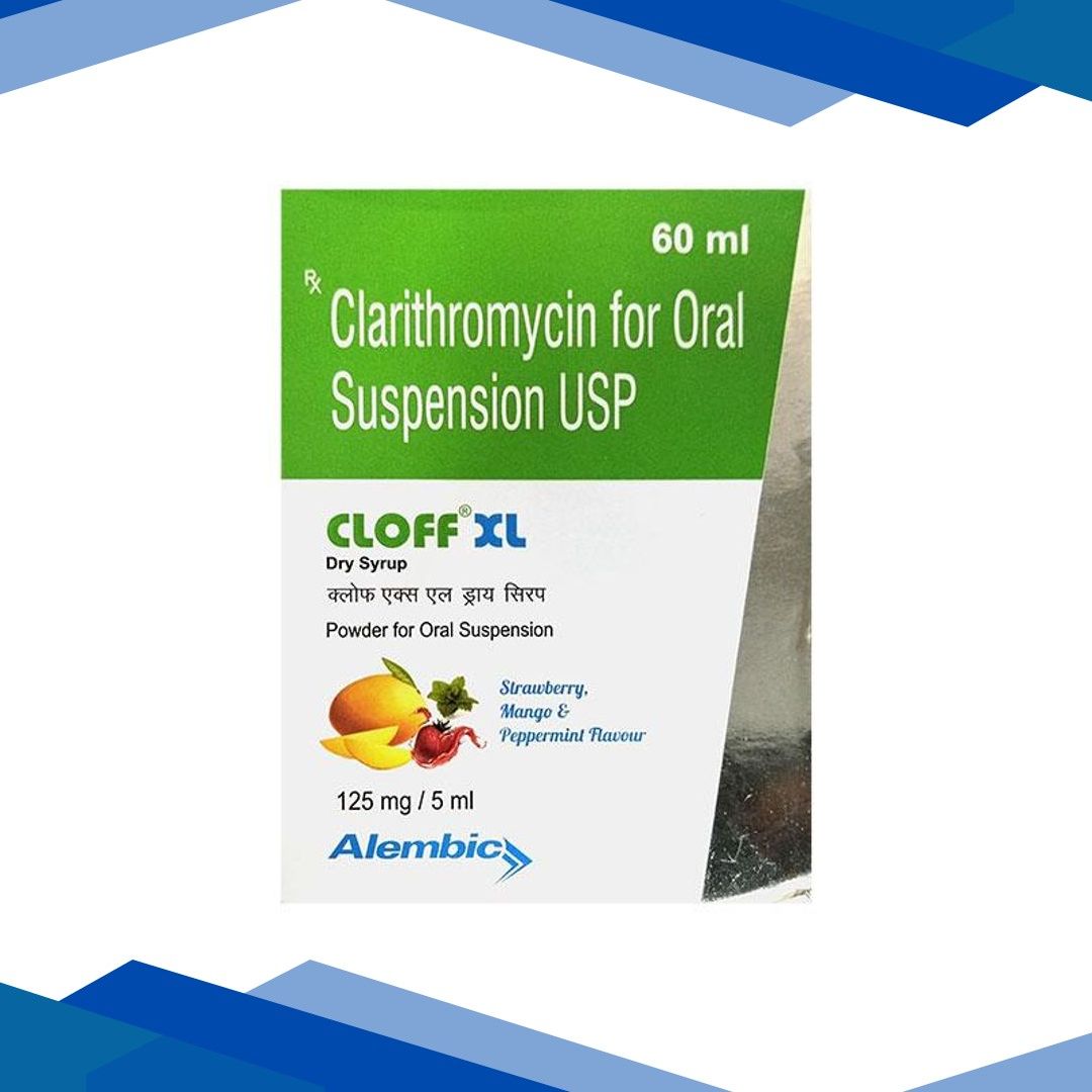 CLOFF XL 125MG STRAWBERRY, MANGO & PEPPERMINT FLAVOUR Dry Syrup 60ml