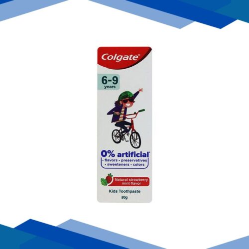 Colgate Kids (6-9 Years) Toothpaste – Natural Strawberry Mint Flavor 80 gm