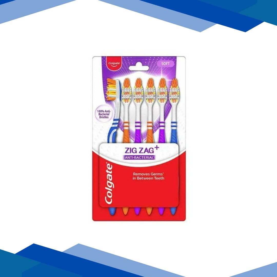 Colgate-Palmolive, Colgate ZigZag (Soft) Toothbrush (6 pcs) 1’s