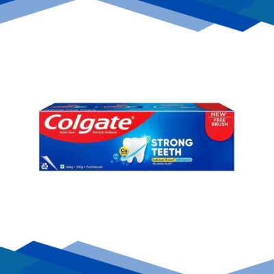 Colgate Strong Teeth Dental Cream Toothpaste (200g+ 100g+ Toothbrush worth 35rs)